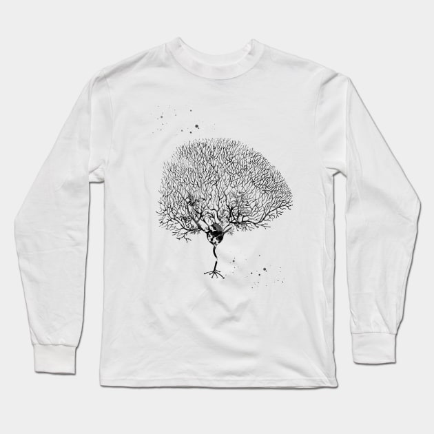 Purkinje Neuron Long Sleeve T-Shirt by erzebeth